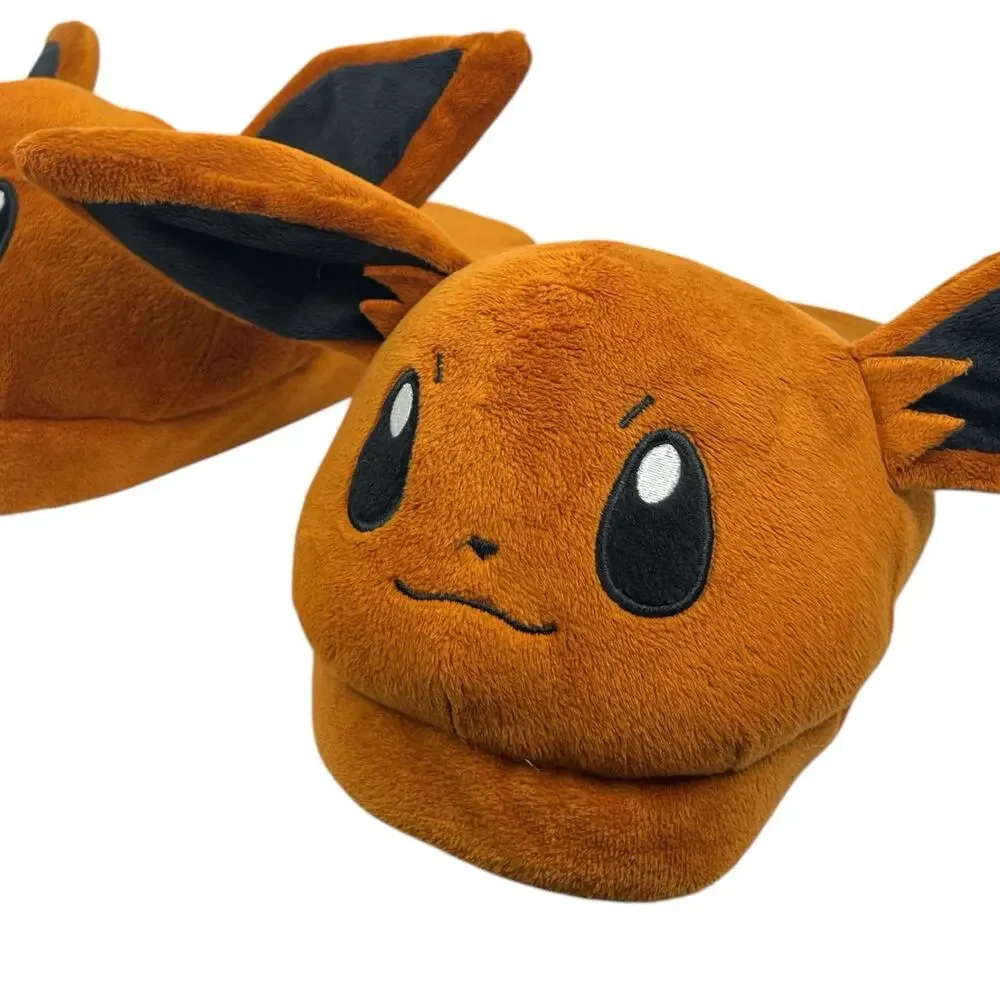 Pokemon Eevee Slippers Bioworld Adult Size XL Brown Soft Plush House Shoes